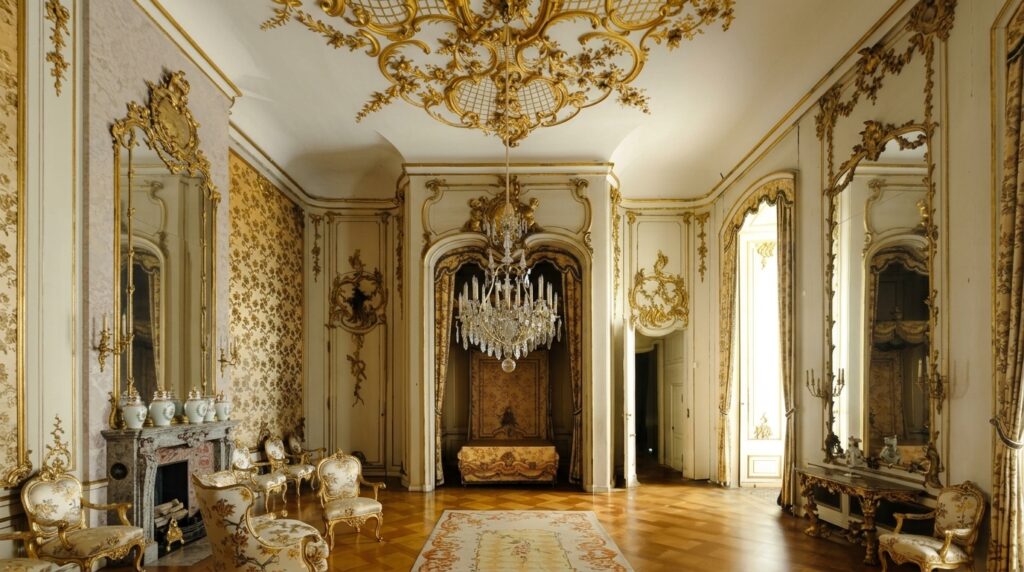 Inside a Forgotten Estate: The Silk-Draped Grand Bedroom of Neues Palais
