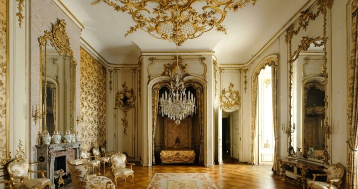 Inside a Forgotten Estate: The Silk-Draped Grand Bedroom of Neues Palais