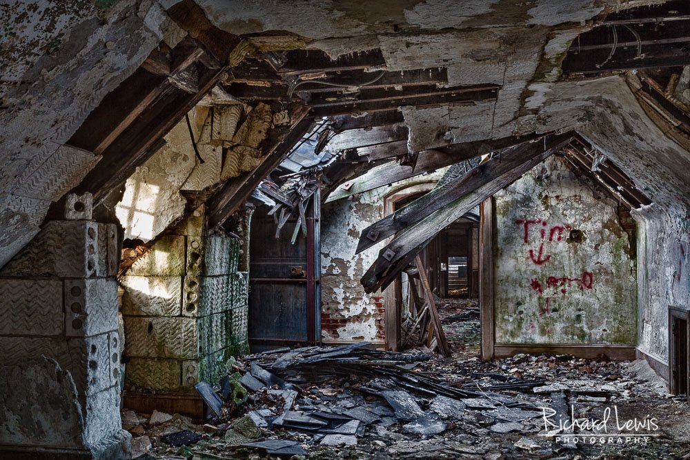 Interior attic of McNeal Mansion — photo by Richard Lewis Photography